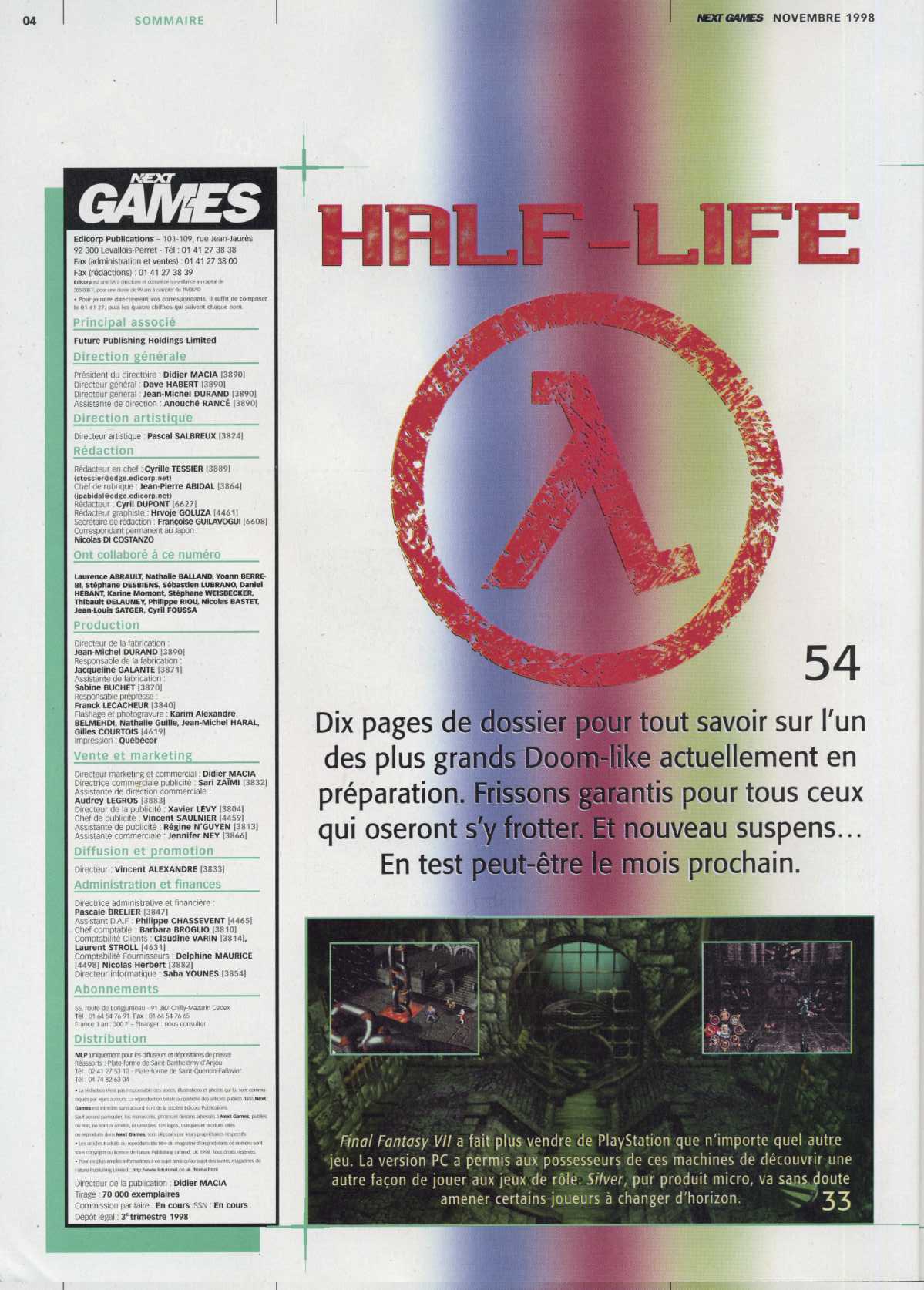 Next Games Issue 6 November 1998